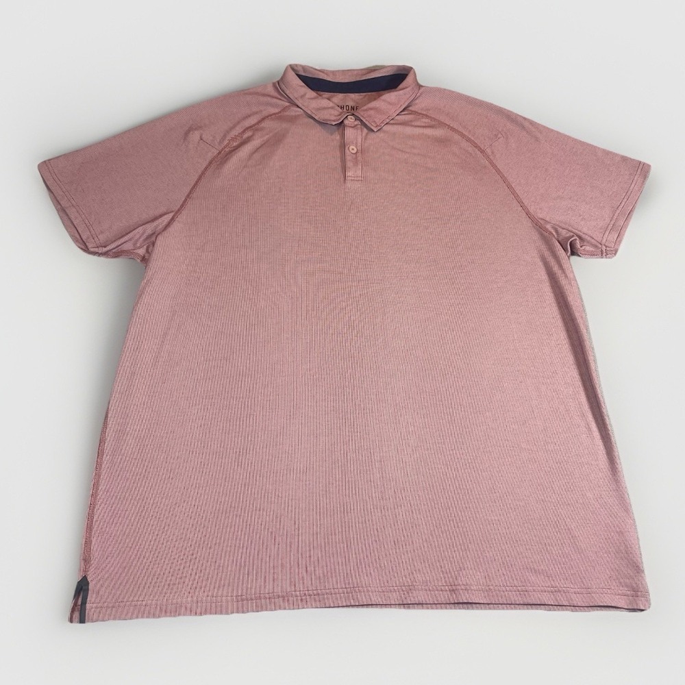 Rhone‎ Delta Pique Polo Shirt Mens 2XL Red Stretch Golf Performance Short Sleeve